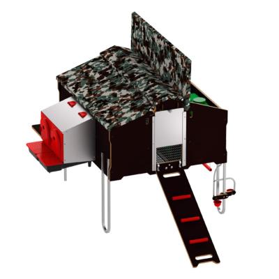  GALLINERO MOVIL FREE-RANGE 1 X 1,2 M SIN KIT DE DESPLAZAMIENTO (CAMUFLAJE)