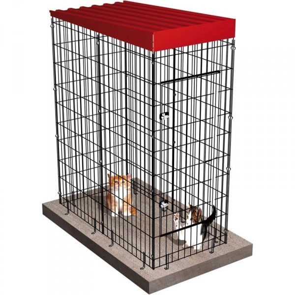 Jaula Perro Jaula Para Perros Pequeños IRIS Con Techo De Malla